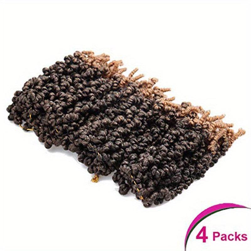 4pack 10inch Spring Twist Braiding Hair Bulk Pre twisted Braids Extensions