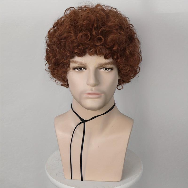 Short Curly Kinky Hair Wigs Synthetic Punk Rock Wigs