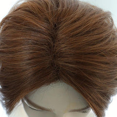 Short Brown Straight Middle Part Wig For Cosplay & Wig Cap