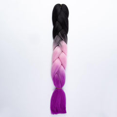 Rainbow Gradient Hair Pre Stretched Crocheted Hair Filament 71 12 Cm