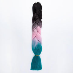 Rainbow Gradient Hair Pre Stretched Crocheted Hair Filament 71 12 Cm