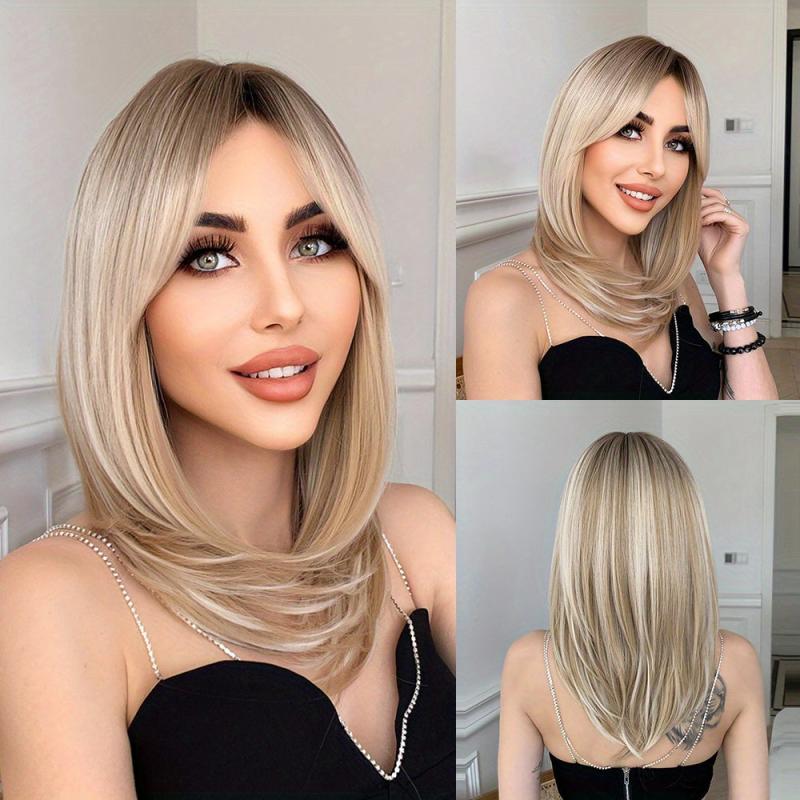 Brown Short Curly Wig with Bangs - Synthetic Bob Wig
