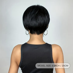 Short Straight Hair Wigs 20 32 Cm Synthetic Fiber None Lace Hair Wigs