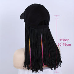 Box Braid Wigs 30 48 Cm With Baseball Cap Synthetic Fiber Hair Wigs