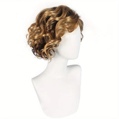 Men's Medium Curly Synthetic Wig for Daily Use
