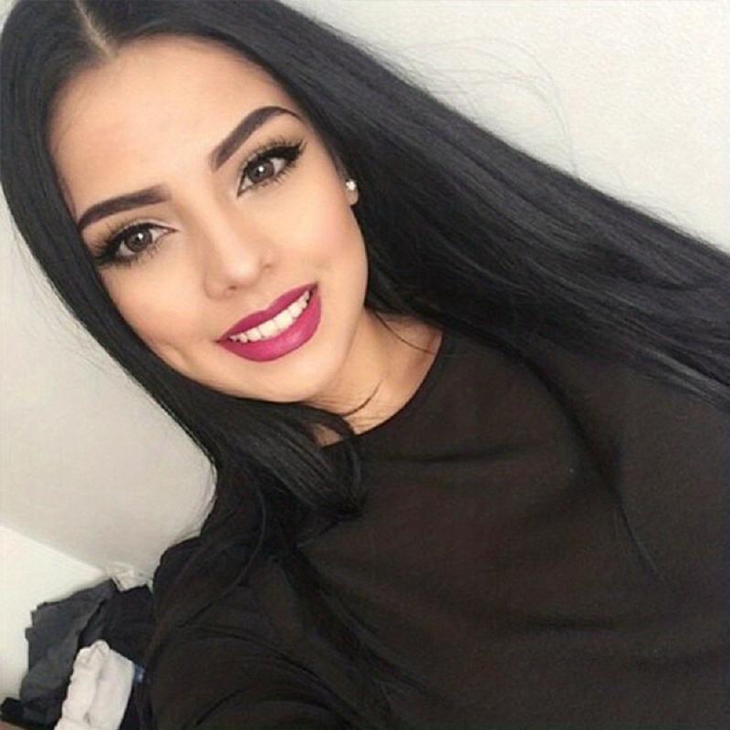 Long Straight Wig Heat Resistant + Wig Cap