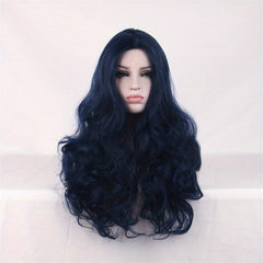 Red Long Curly Synthetic Wig Heat Resistant Halloween Cosplay Party