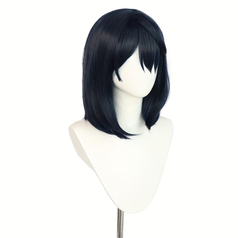 Medium Long Straight Synthetic Wig With Bangs for Halloween Cosplay Party