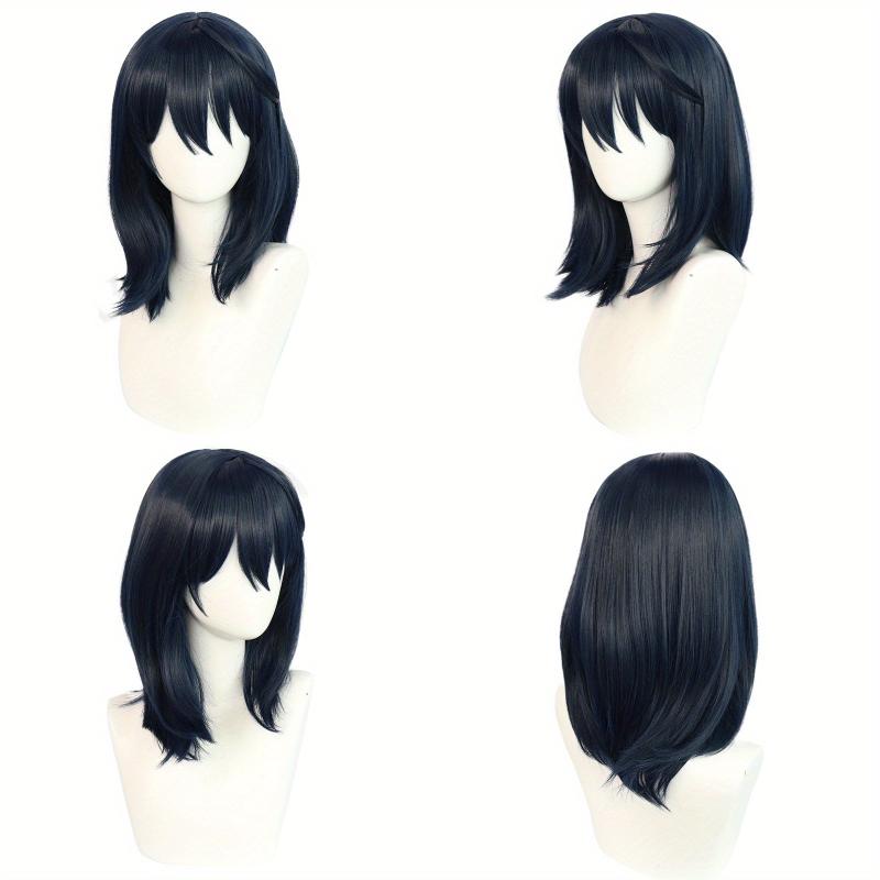 Medium Long Straight Synthetic Wig With Bangs for Halloween Cosplay Party