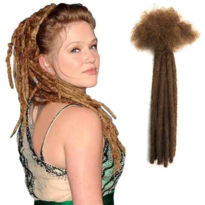 Dreadlock Braids Hair Pieces Human Hair Crochet Extensions 10 Strands Pack