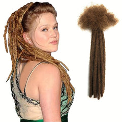 Dreadlock Braids Hair Pieces Human Hair Crochet Extensions 10 Strands Pack