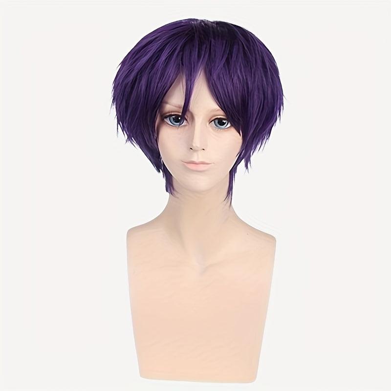 Short Straight Wig Synthetic Wig With Bangs Anime Cosplay Wig