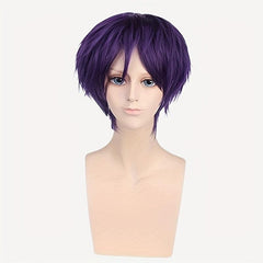 Short Straight Wig Synthetic Wig With Bangs Anime Cosplay Wig