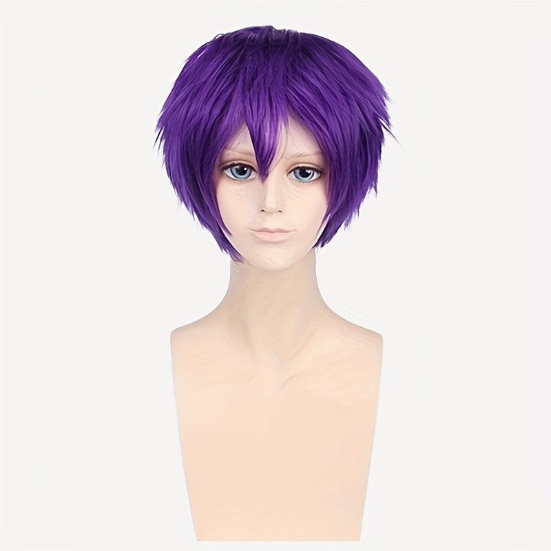 Short Straight Wig Synthetic Wig With Bangs Anime Cosplay Wig