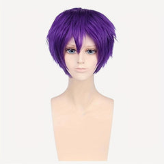 Short Straight Wig Synthetic Wig With Bangs Anime Cosplay Wig