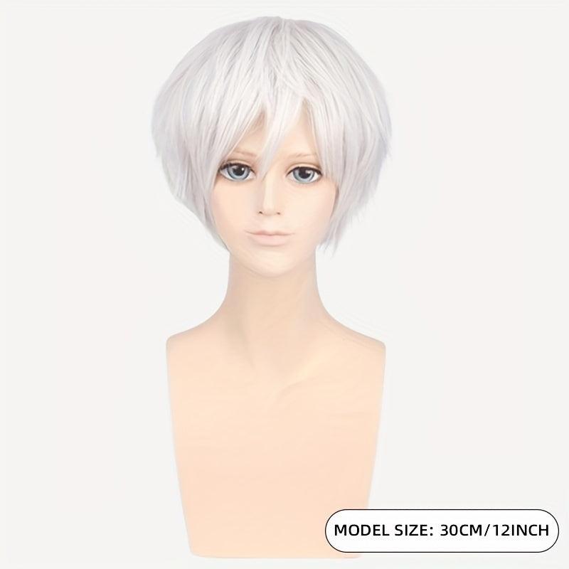 Short Straight Wig Synthetic Wig With Bangs Anime Cosplay Wig