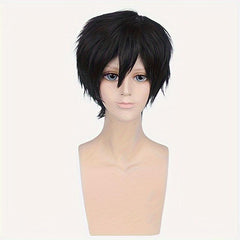 Short Straight Wig Synthetic Wig With Bangs Anime Cosplay Wig