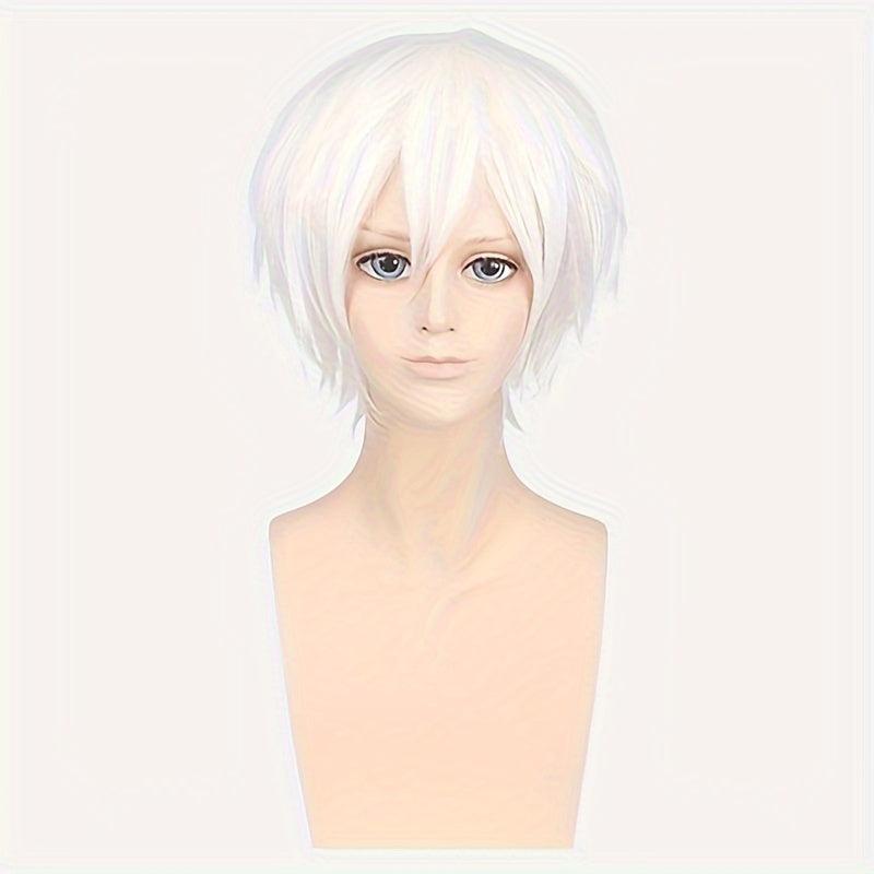 Short Straight Wig Synthetic Wig With Bangs Anime Cosplay Wig