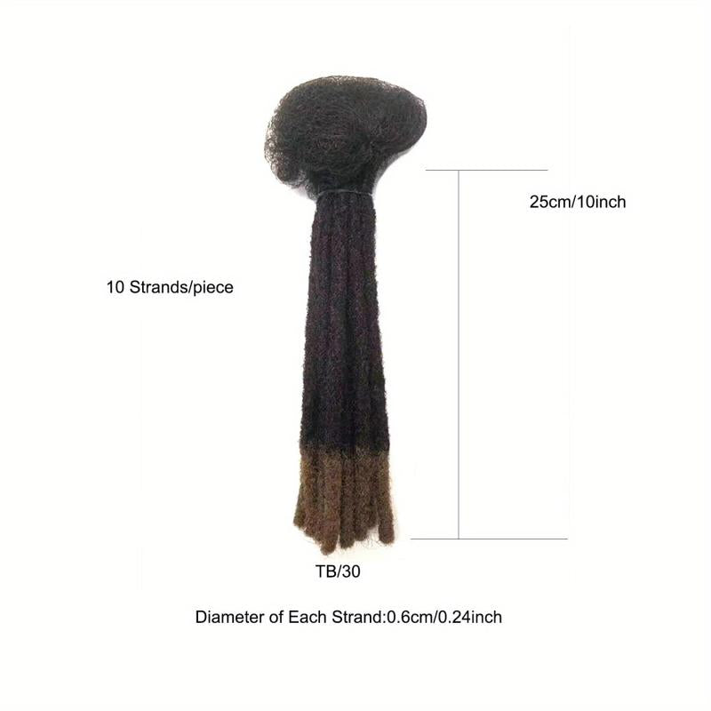 Ombre Dreadlock Braids Human Hair Extensions 14inch 10 Strands Pack