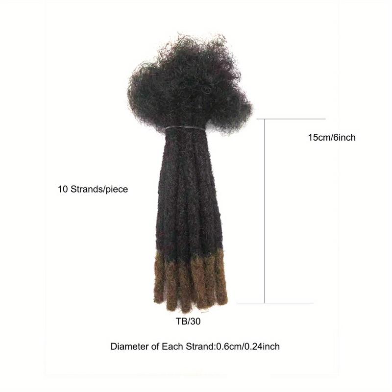 Ombre Dreadlock Braids Human Hair Extensions 14inch 10 Strands Pack