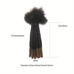 Ombre Dreadlock Braids Human Hair Extensions 14inch 10 Strands Pack