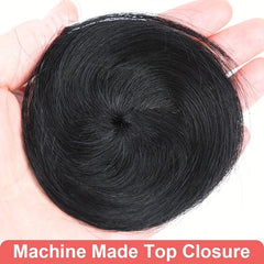 Brazilian Short Human Hair Extensions 28PCS Bundle Pack with Closure