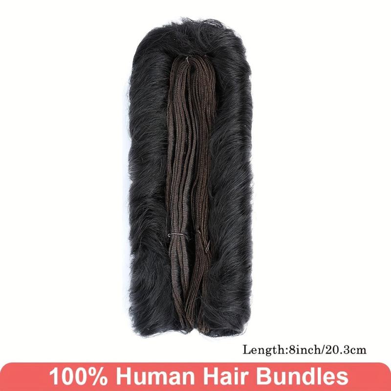 Brazilian Short Human Hair Extensions 28PCS Bundle Pack with Closure