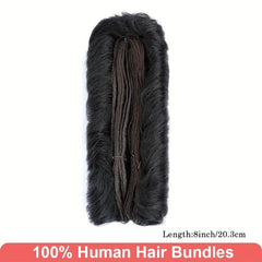 Brazilian Short Human Hair Extensions 28PCS Bundle Pack with Closure