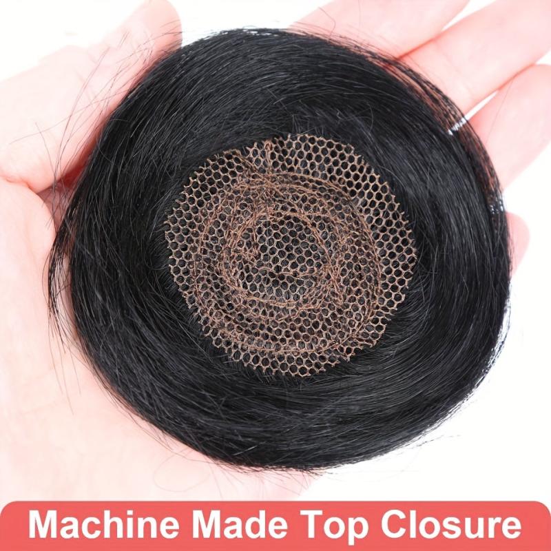 Brazilian Short Human Hair Extensions 28PCS Bundle Pack with Closure