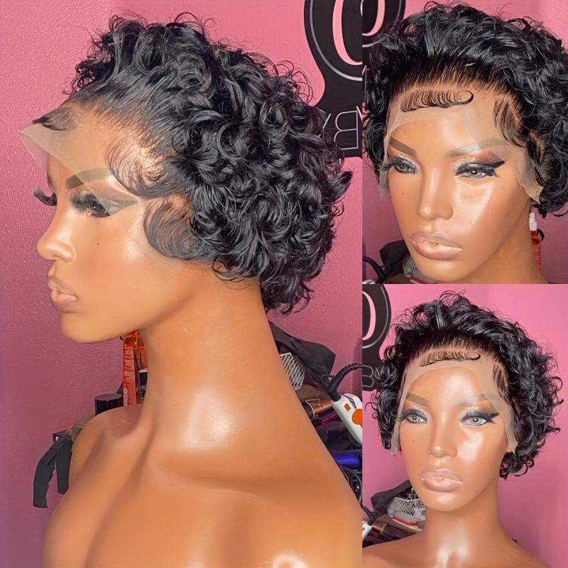 Short Curly Bob Wigs 150 Density Lace Front Wig