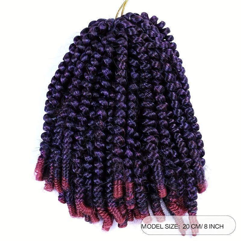 Ombre Spring Twist Crochet Hair Extensions 20 32 Cm Synthetic Fiber Hair