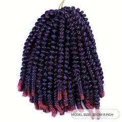 Ombre Spring Twist Crochet Hair Extensions 20 32 Cm Synthetic Fiber Hair