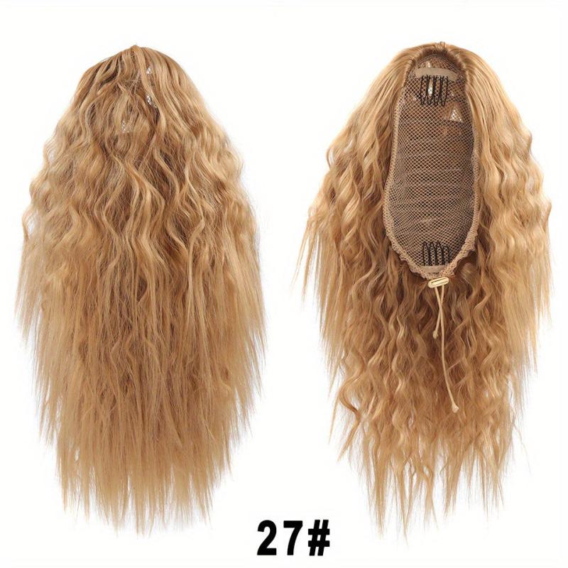 Curly Ponytail Extensions Clip In Synthetic Afro Pony Tail Women Hairpiece