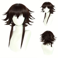 Layered Short Straight Synthetic Wig With Bangs & Wig Cap