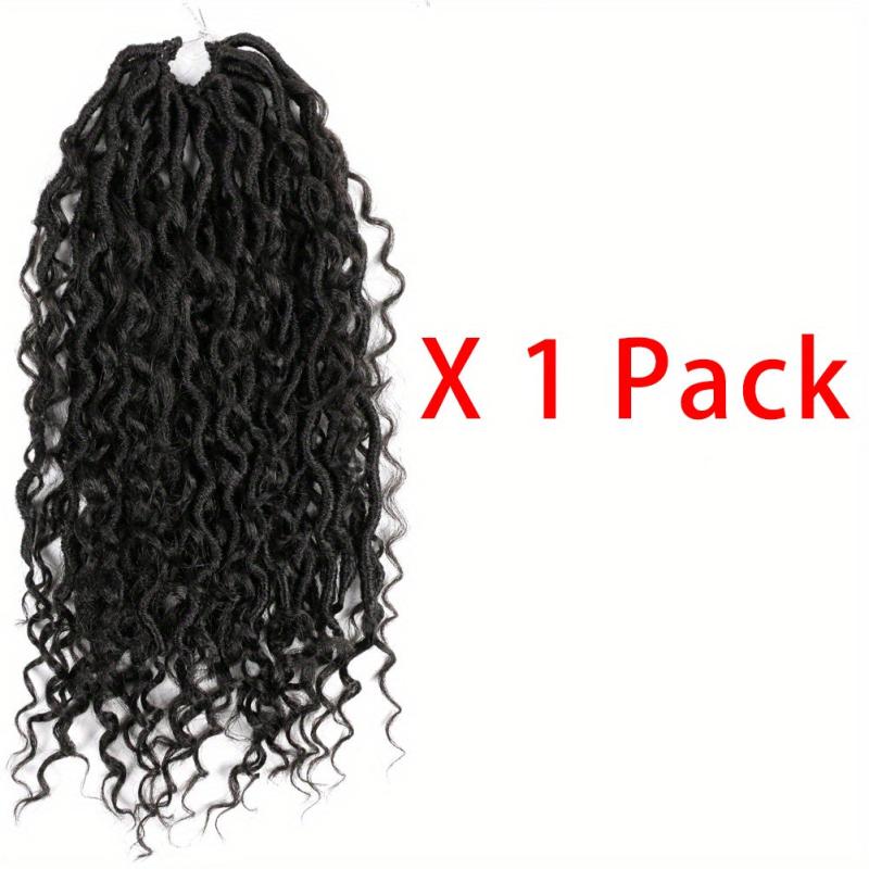 6pack 45 Goddess Locs Crochet Hair Extensions for Women