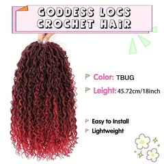 6pack 45 Goddess Locs Crochet Hair Extensions for Women