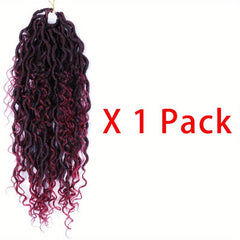 6pack 45 Goddess Locs Crochet Hair Extensions for Women
