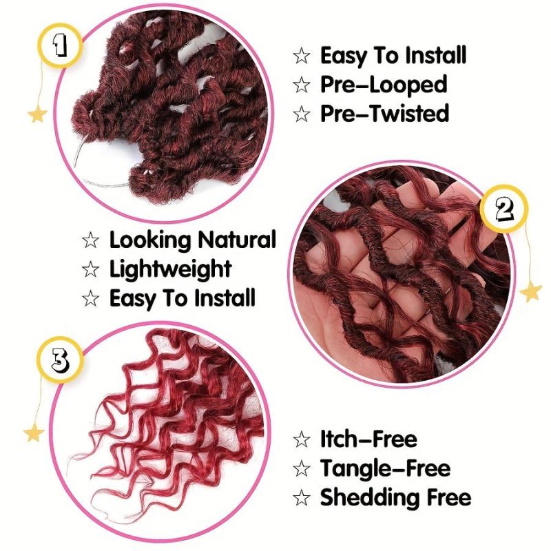 6pack 45 Goddess Locs Crochet Hair Extensions for Women