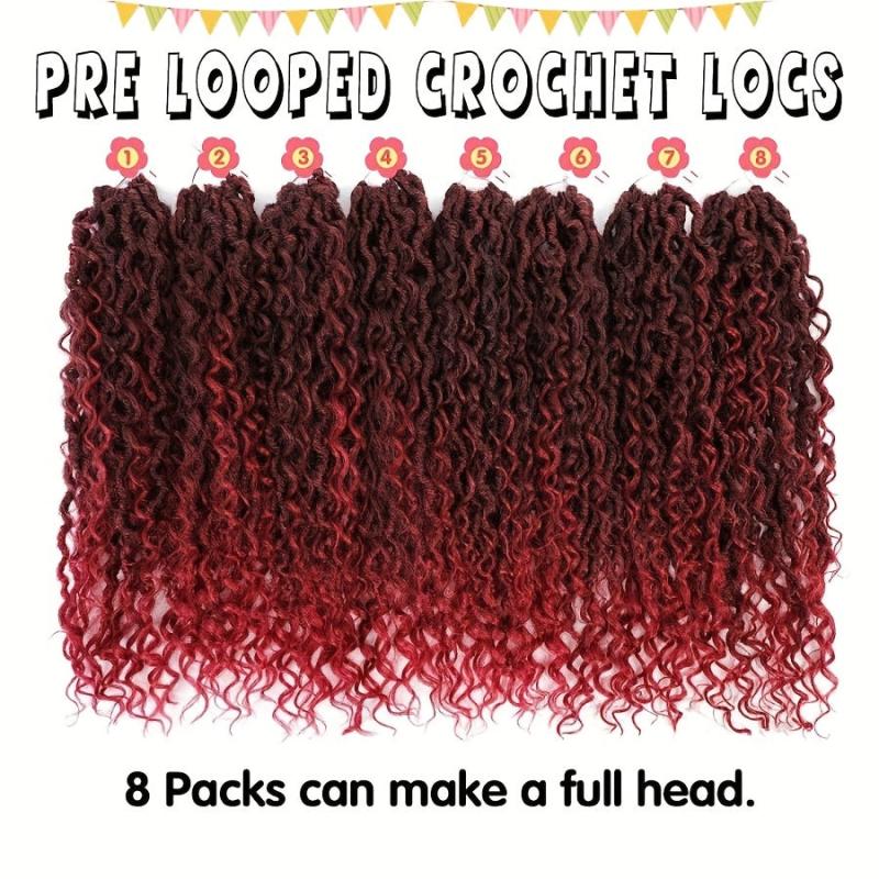 6pack 45 Goddess Locs Crochet Hair Extensions for Women