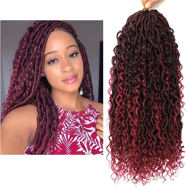 6pack 45 Goddess Locs Crochet Hair Extensions for Women