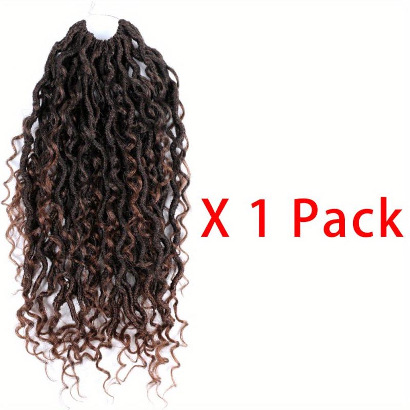 6pack 45 Goddess Locs Crochet Hair Extensions for Women