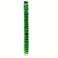 72 Cm Feather Print Clip On Hair Extensions Synthetic Straight