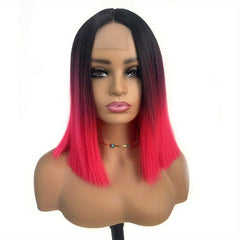 35 56 Cm Ombre Straight Hair Wigs Short Bob Lace Front Wigs