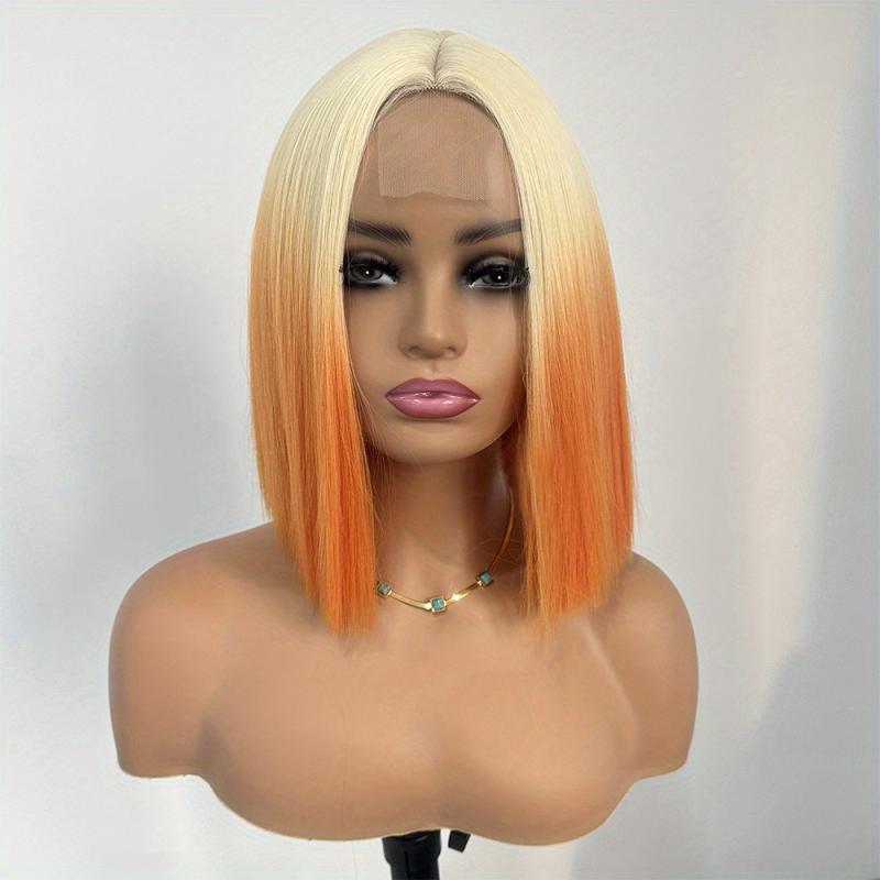 35 56 Cm Ombre Straight Hair Wigs Short Bob Lace Front Wigs