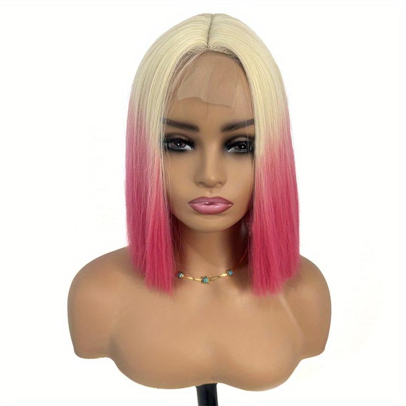 35 56 Cm Ombre Straight Hair Wigs Short Bob Lace Front Wigs