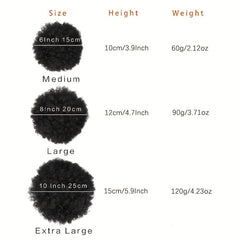 Kinky Curly Afro Puff Ponytail Extension for Women