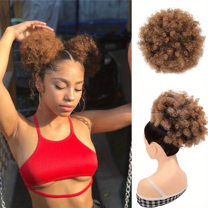 Kinky Curly Afro Puff Ponytail Extension for Women