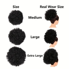 Kinky Curly Afro Puff Ponytail Extension for Women