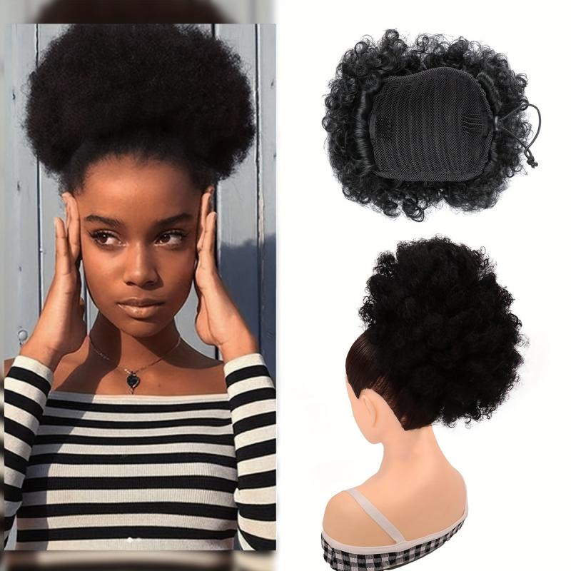 Kinky Curly Afro Puff Ponytail Extension for Women