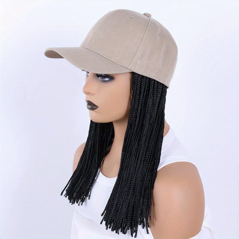 Short Bob Braided Hat Wigs 30 48 Cm Synthetic Fiber for Women Daily Wear